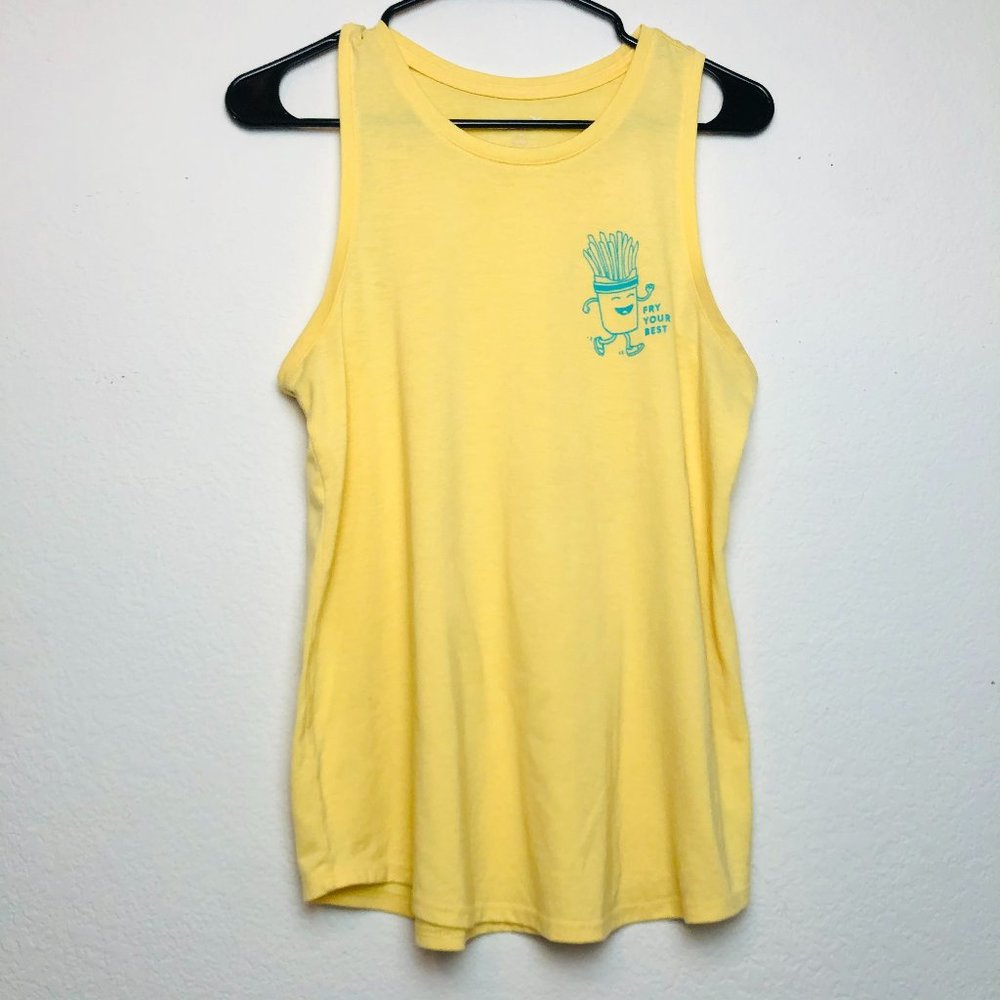 Athletic French Fry Graphic Go-Dry Tank Top